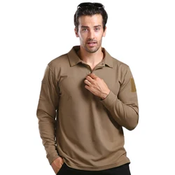 Men Long Sleeve T-Shirt Solid Color Spring Casual Quick Dry Long Sleeve Mens T-shirts Elastic Outdoor Training Hiking T-shirts