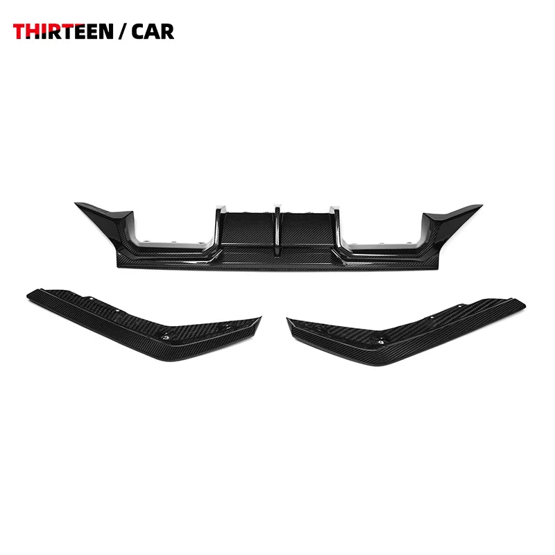 CT Style G87 Real Dry Carbon Fiber Rear Diffuser Bumper for BMW G87 M2 2023+ Upgrade Spoiler Lip Lower Splitter Auto Parts