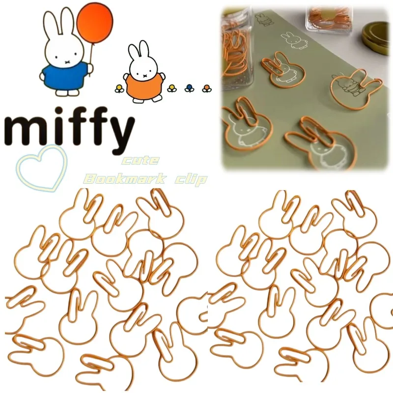 

· Miffy New Creative Paper Clip Cartoon Cute Irregular Metal High-Value Shape Paperclip Student Decorative Bookmark Storage Clip