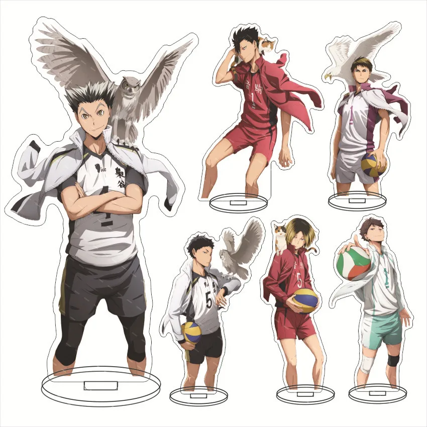 In Stock Anime Sugawara Koushi Daichi Sawamura Tobio Kageyama Hinata Shoyo Cosplay Acrylic Figure Stand Plate Model Gift