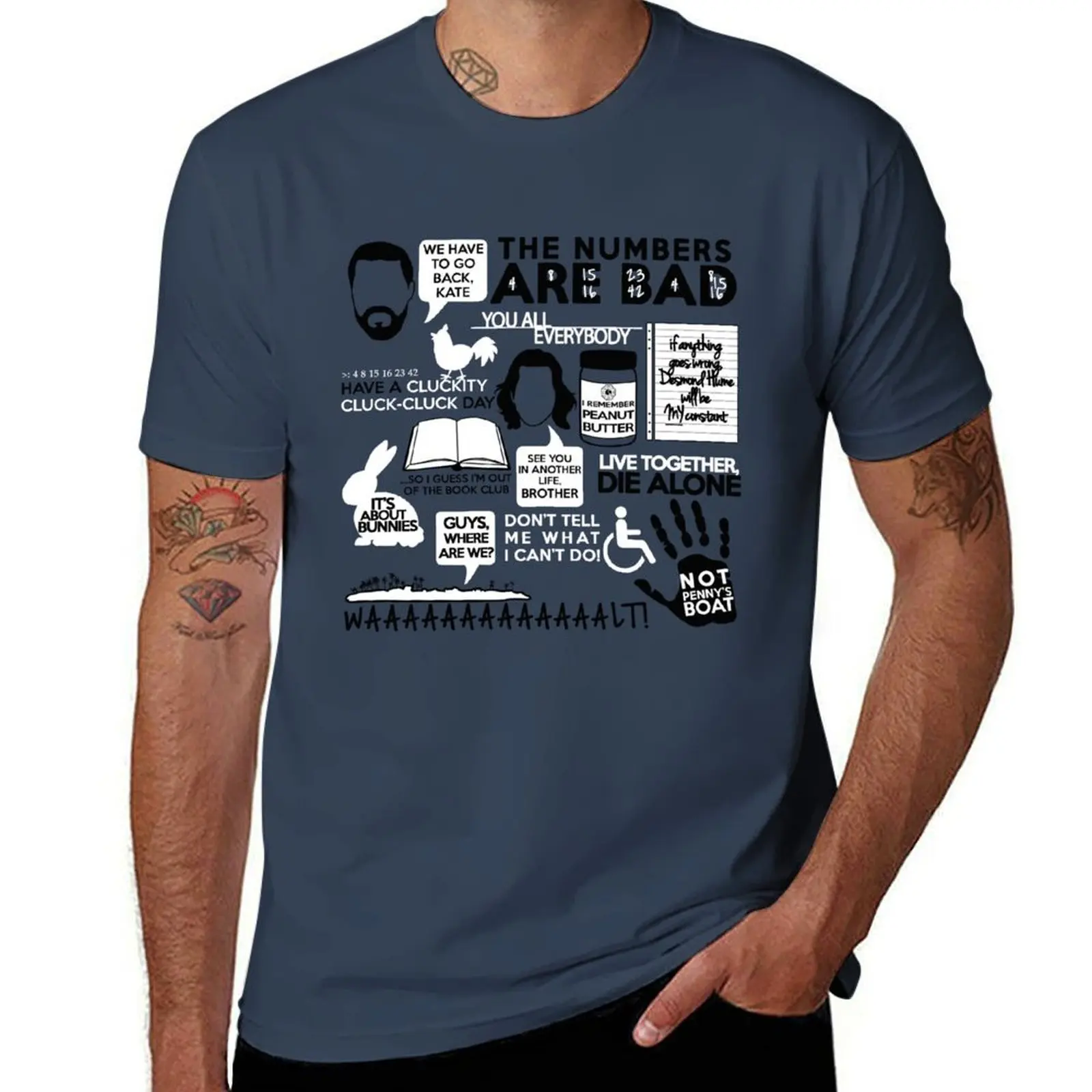 

Lost Quotes T-Shirt anime stuff oversizeds black t-shirts for men