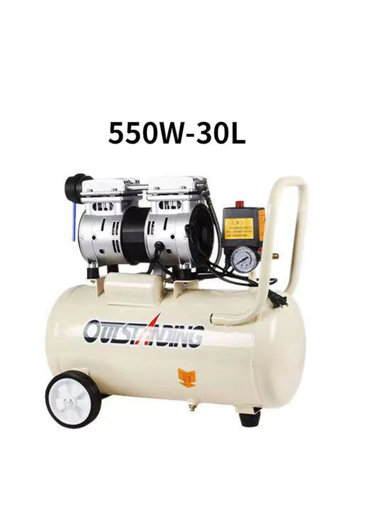 Тихий безмасляный портативный воздушный компрессор 110 В/220 В, портативный воздушный насос для домашнего ремонта, накачивания шин, деревообработка, штамповка краски