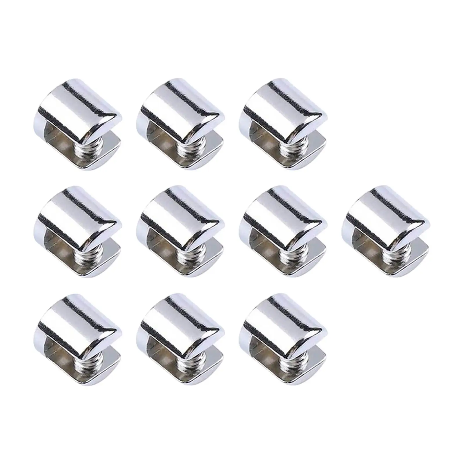 10Pcs Glass Shelf Brackets Wall Mounted Glass Fixing Bracket Clip Adaptive 6-8mm