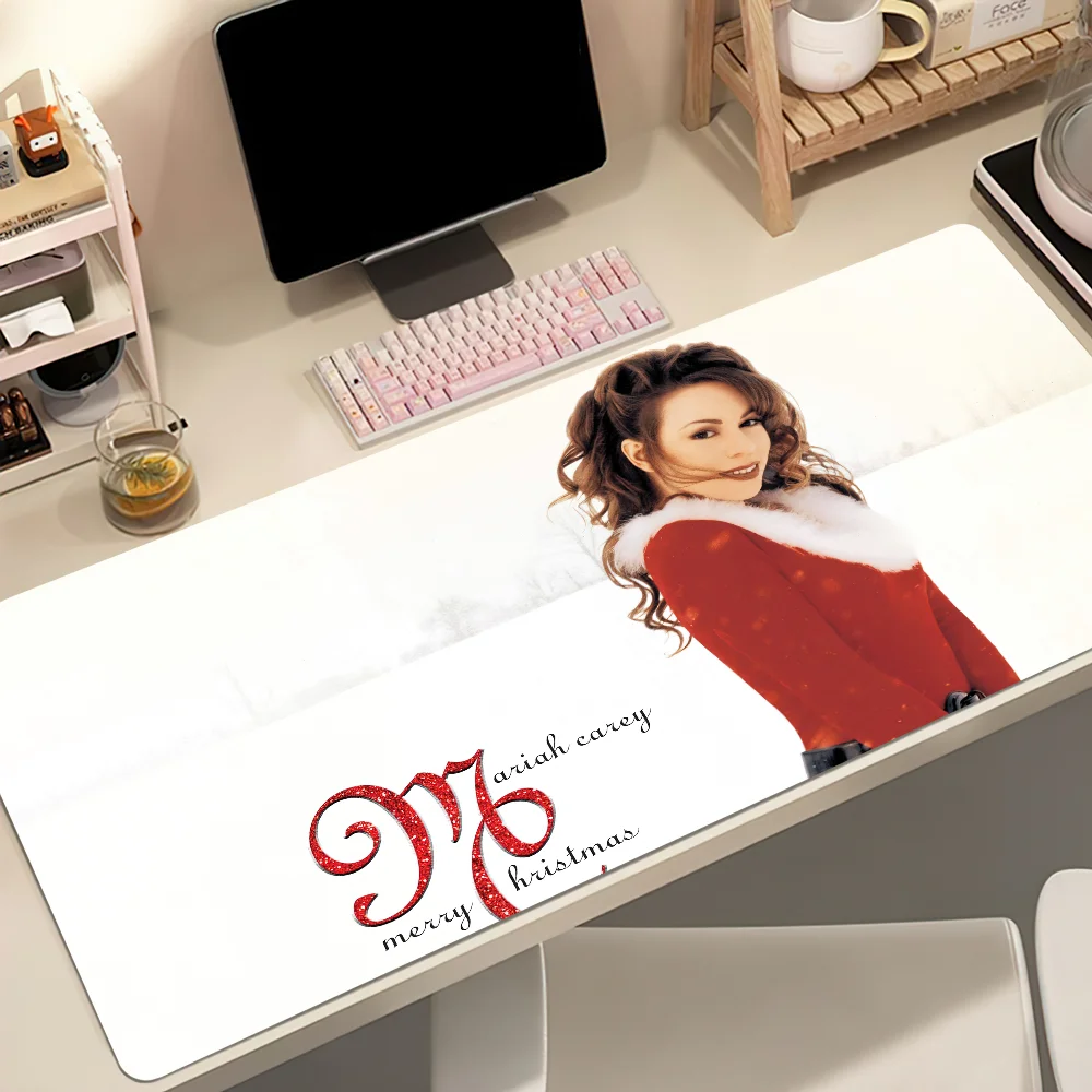 All Christmas Singer M-Mariah Carey Mouse Pad Non-slip Thickened MousePad Student Gaming Lockedge Office Cushion Large Writing