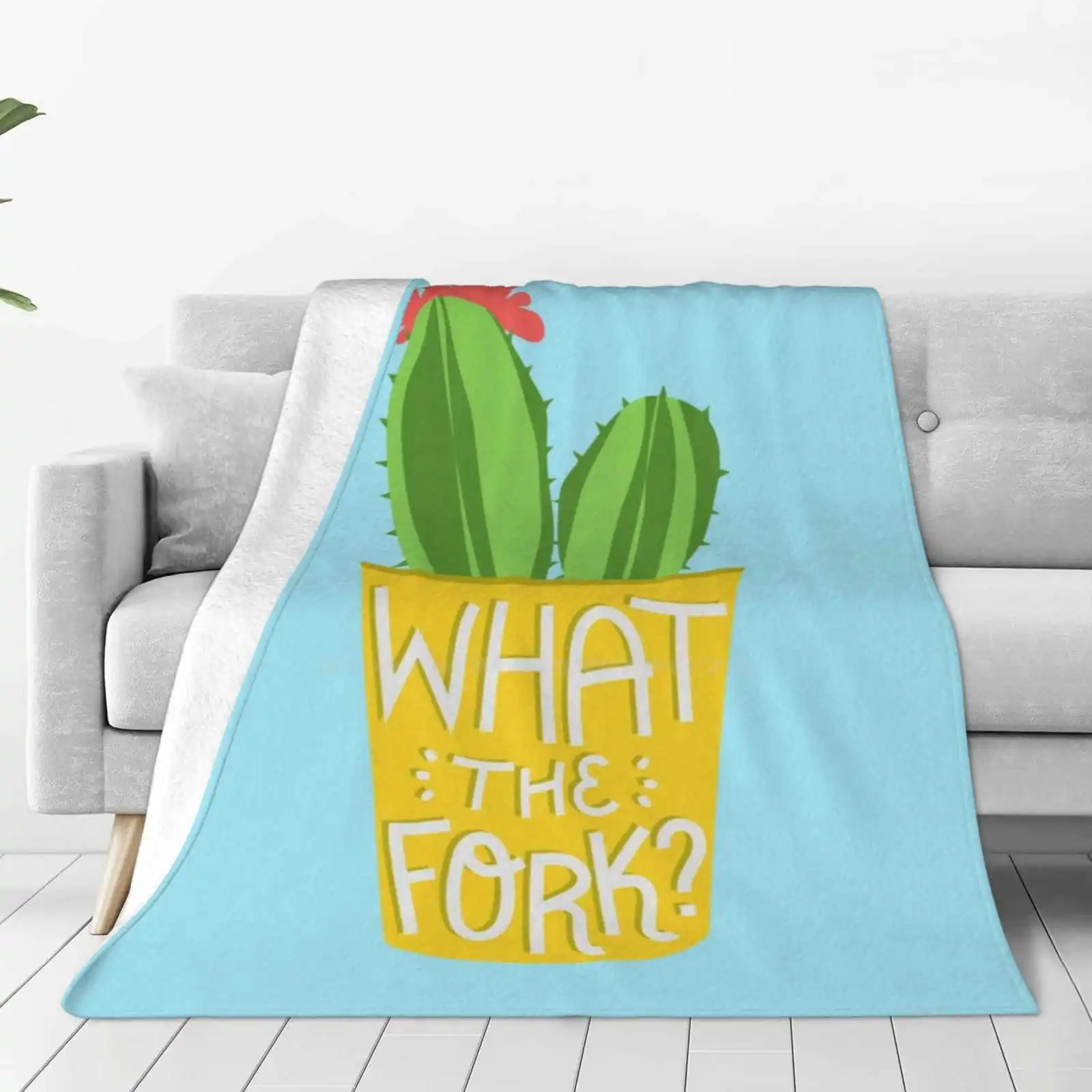 What The Fork ? Cactus ( The Good Place ) Latest Super Soft Warm Light Thin Blanket The Good Place Cactus Succulent Cacti