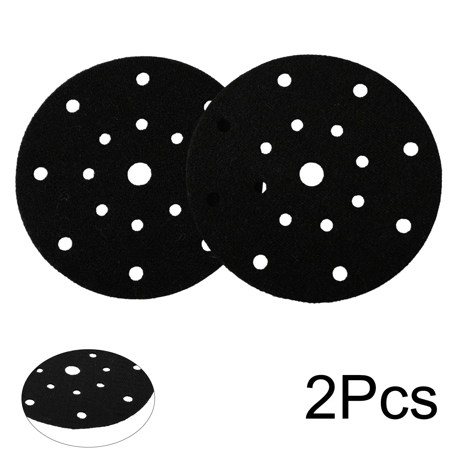 2pcs 6 Inch 150mm 17 Holes Interface Sanding Polishing Disc Protective Pad Backing Pad For Sander Abrasive Tools