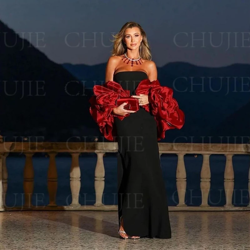 تخصيص المرأة حفلة موسيقية اللباس غمد Ruched الزهور فساتين السهرة حزب عيد الحب تاريخ ثوب حورية البحر عشية عيد الميلاد العباءات