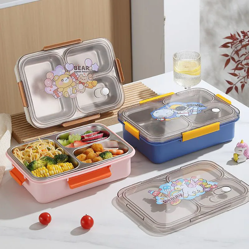 

Stainless Steel Lunch Boxes Adults For Women Compartment Leakproof Bento Lunchbox Kids School Children's Food Boxes Container