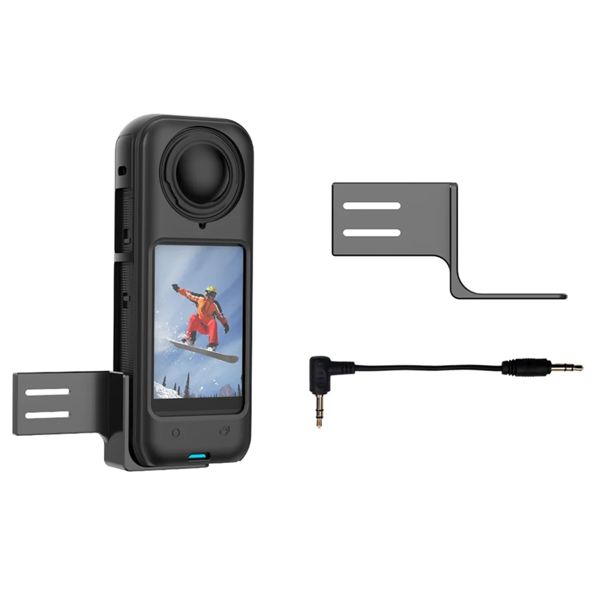 FFYY-สําหรับ Insta360 X4 รองเท้าเย็น,ไมโครโฟนขยายไมโครโฟนที่มองไม่เห็นรองเท้าเย็นกีฬาอุปกรณ์เสริมสําหรับกล้องถ่ายภาพ