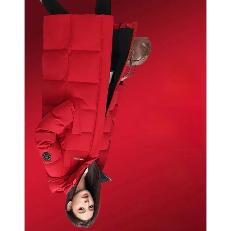 

Winter Warm Thick Cotton-padded Coat New Over-the-knee Hooded Cotton Coat Loose Couple's Jacket Windproof Snow Jacket Trend