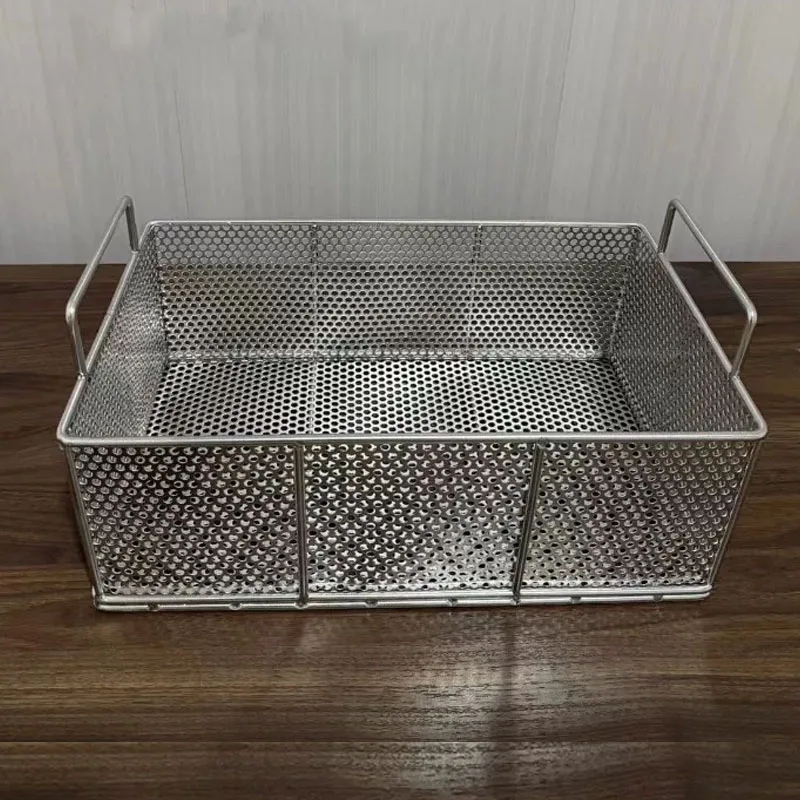 Customized stainless steel 304 durable perforated industrial filter mesh basket metal workpiece filter Microwave cleaning basket