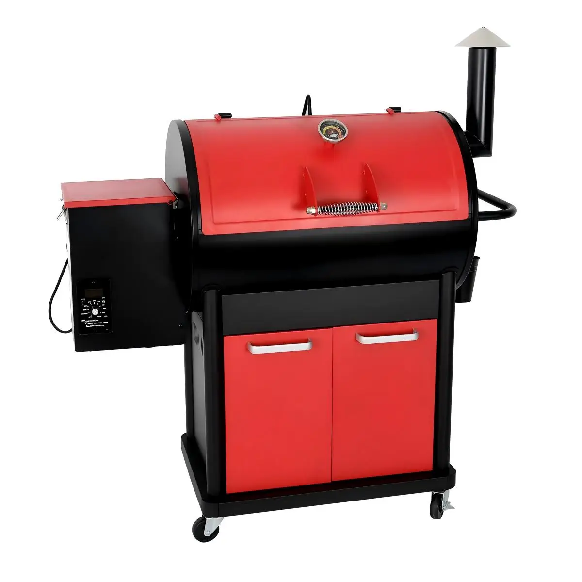 Modern Precision Temperature Control Courtyard BBQ Grill Wood Pellet Smoker Grill with Digital Controller Cabinet Storage