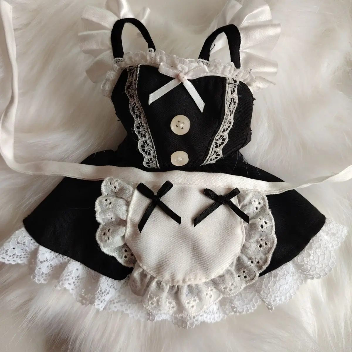 sweet-lolita-maid-uniform-doll-clothes-for-1-3-1-4-bjd-doll-lace-ruffle-apron-bow-sling-mini-dressnot-include-doll