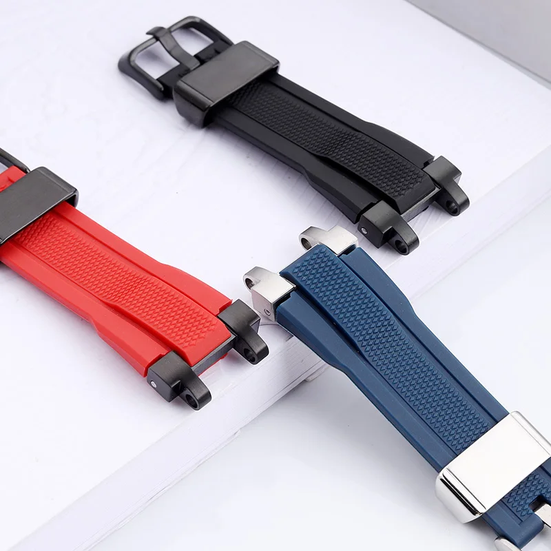 MTGB1000 موضة أربطة ساعات مطاطية متينة ل كاسيو G-SHOCK MTG-B1000 G1000 حزام رياضي سيليكون تعديل معدن الفولاذ المقاوم للصدأ
