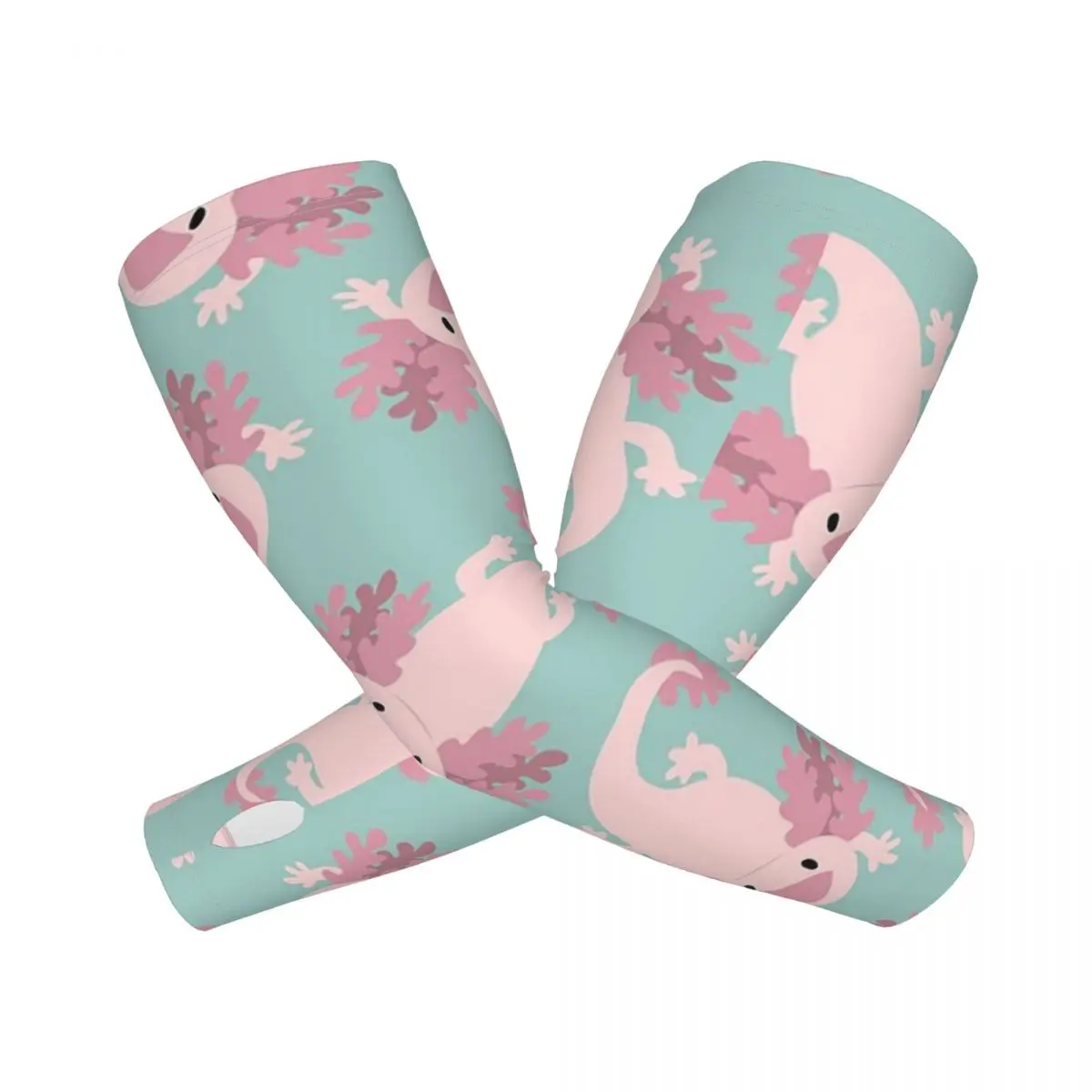 

Yawning Axolotl уличные рукава для защиты от солнца и ультрафиолета, летние ледяные шелковые велосипедные татуировки, рукава