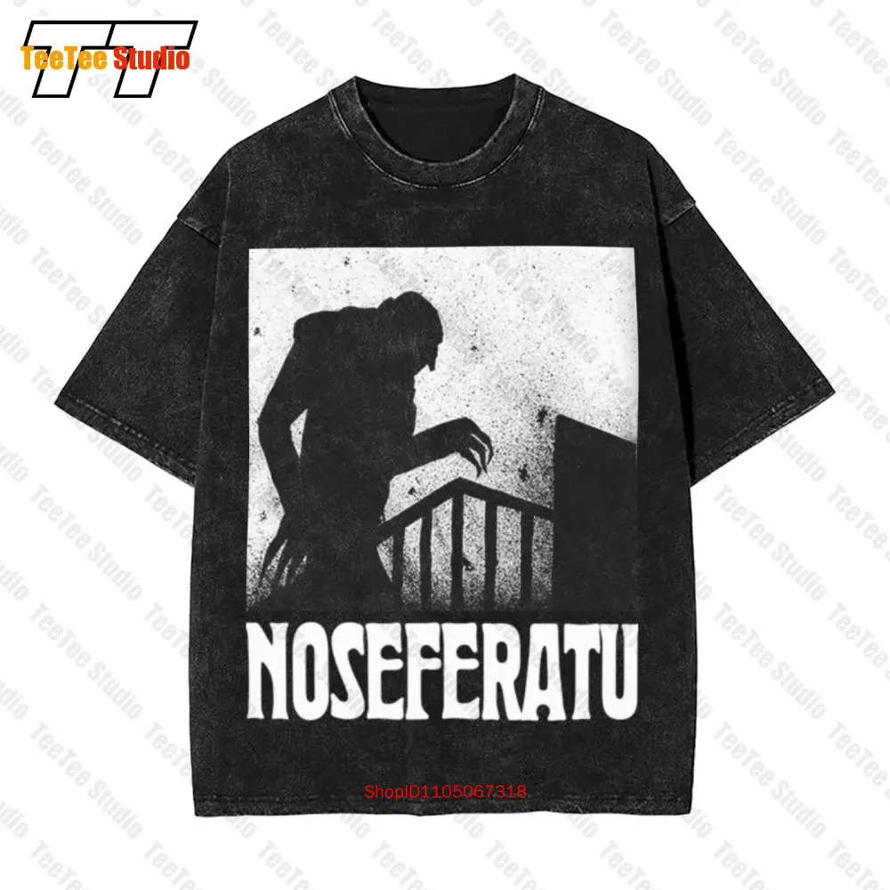 

Nosferatu Vampire Dracula Monster Shadow Movie Horror Винтажная футболка большого размера HPM3