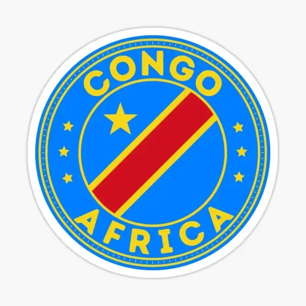 Congo Flag Map Emblem Creative Stickers Motorcycle Off-road Window Truck Car Bicycle Wall Table Fridge Room PVC Decal Assecories