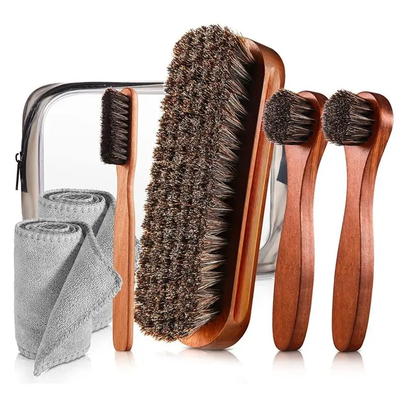 

Набор для чистки обуви ABUH-7: щетка из конского волоса, аппликаторы для ухода за кожаной обувью и ботинками