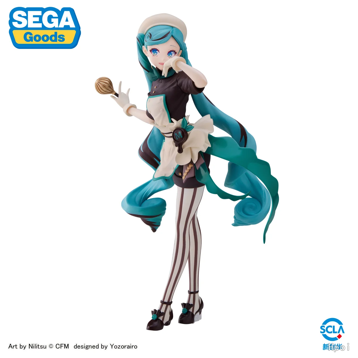 Genuine SEGA Hatsune Miku MIKU Dark Chocolate Bitter Pastry Chef Scenery Figure