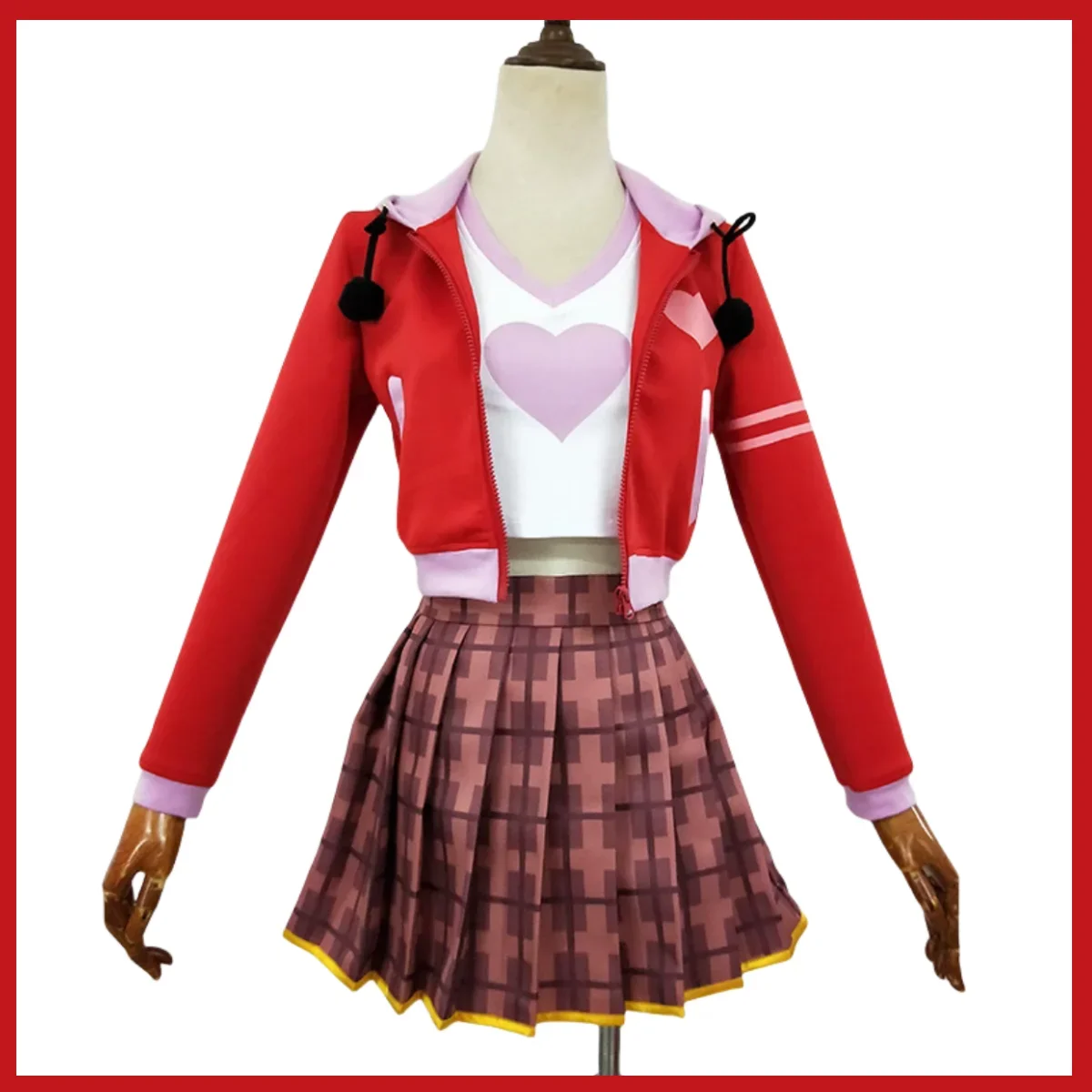 Game Astolfo Cosplay Costume Anime Fate/Apocrypha Servant Twelve Warriors Red Hooded Coat Tracksuit Wig Woman Sexy Leisure Suit - view 2