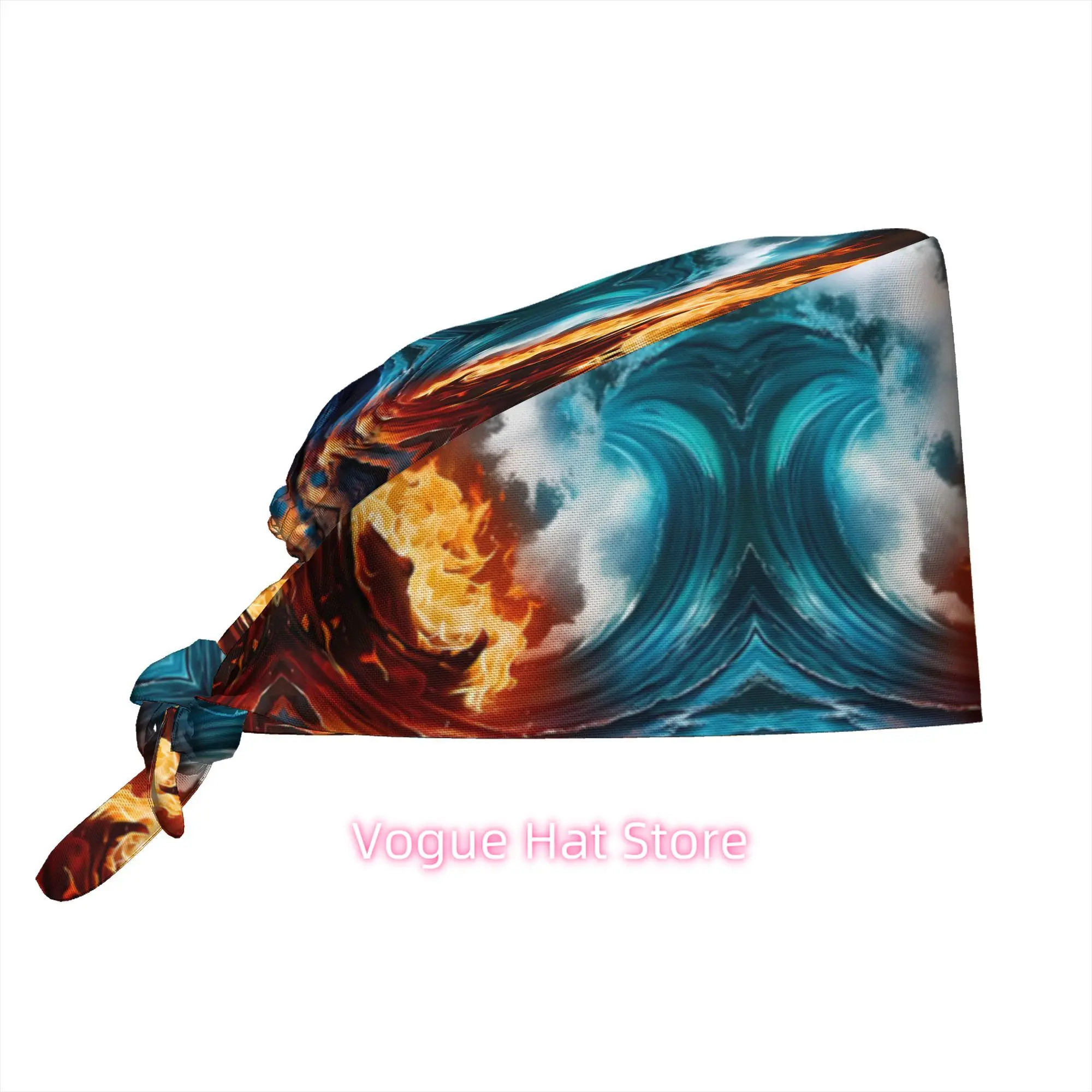 1pc of Work Featuring an Abstract Art Print of Ocean Waves And Fire Collisions, Showcasing a Dynamic Modern Style for Home Wall