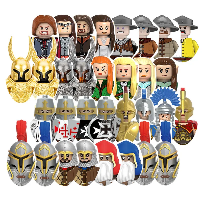 

Legolas Tauriel Elves Spartan Woman Warrior Hero of sparta Footman Militia The black knights Building block boy birthday toy