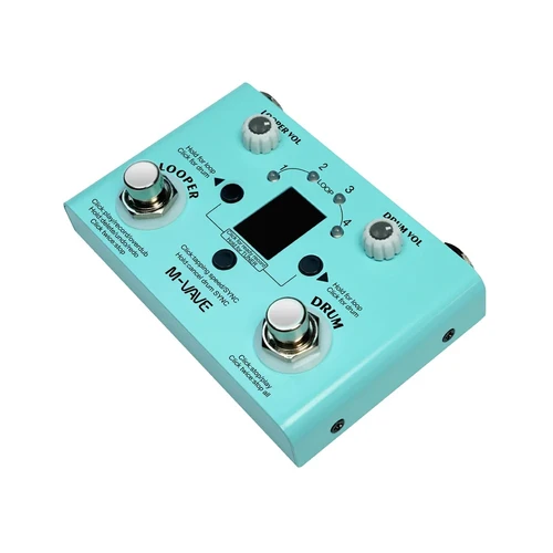Imagen 2 del producto M-vave Lost Tempo Drum Machines y Pedal Looper incorporado 30 tambores 11 minutos de tiempo de recificación sintonizador de alta precisión pedal de efecto de guitarra