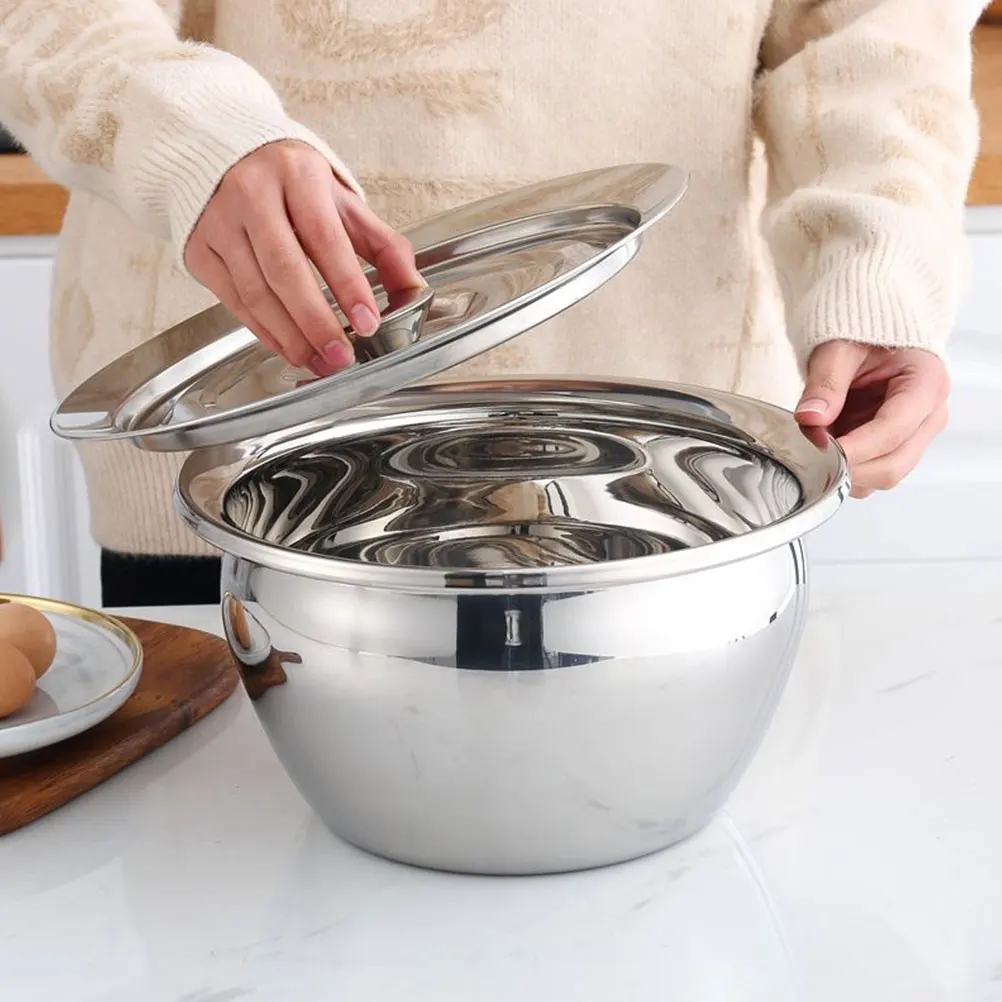 

Baking Egg Beater Metal Mixing Bowl Bowls for Mermaid Cooking with Lids Stainless Steel