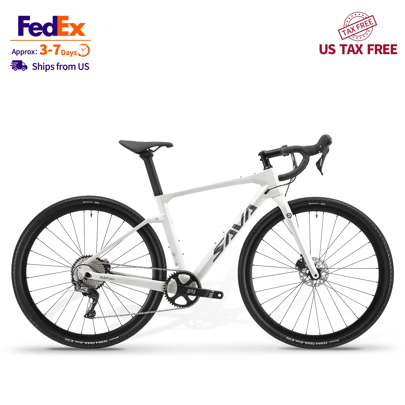 Ships from US SAVA GRX 600 Kit 11 Speed Carbon Fiber Gravel Road Bike Single Disc Brake Disc Adult Road Bike Race Bike