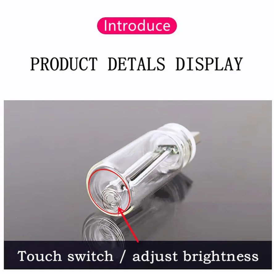 3PCS/lot Touch Dimming USB LED Filament Glass Bulb 5V Retro Edison Bulb Night Light Car Decoration Eye Protection Led Lighting