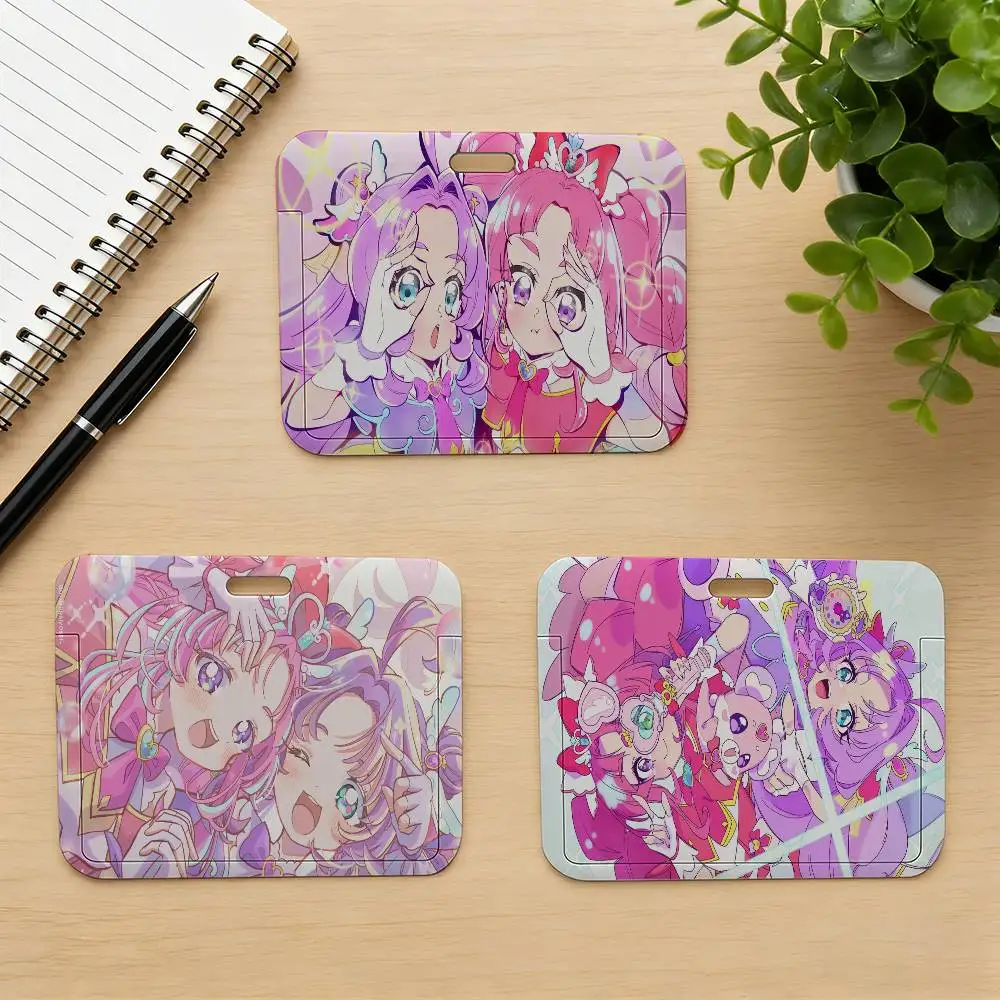 Anime Star Detective Precure Peripheral Kawaii Neck Strap Card Badge Gym Lanyards Chain Lanyard Key Holder Hang Rope Keyrings