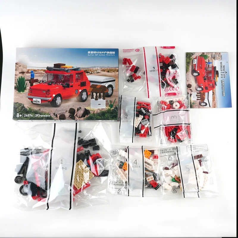 

MOC 24080 Fishing Boat Trailer Model Building Blocks Creative Outdoor Camper Cars 24074 Assembly DIY Toys Mini Bricks Boys Gifts