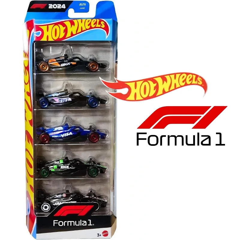 Mattel Hot Wheels X Formula 1 1/64 5 Packs Moneygram Haas F1 Team Kick Sauber F1 Team Collectible Car Toys Diecast Vehicle