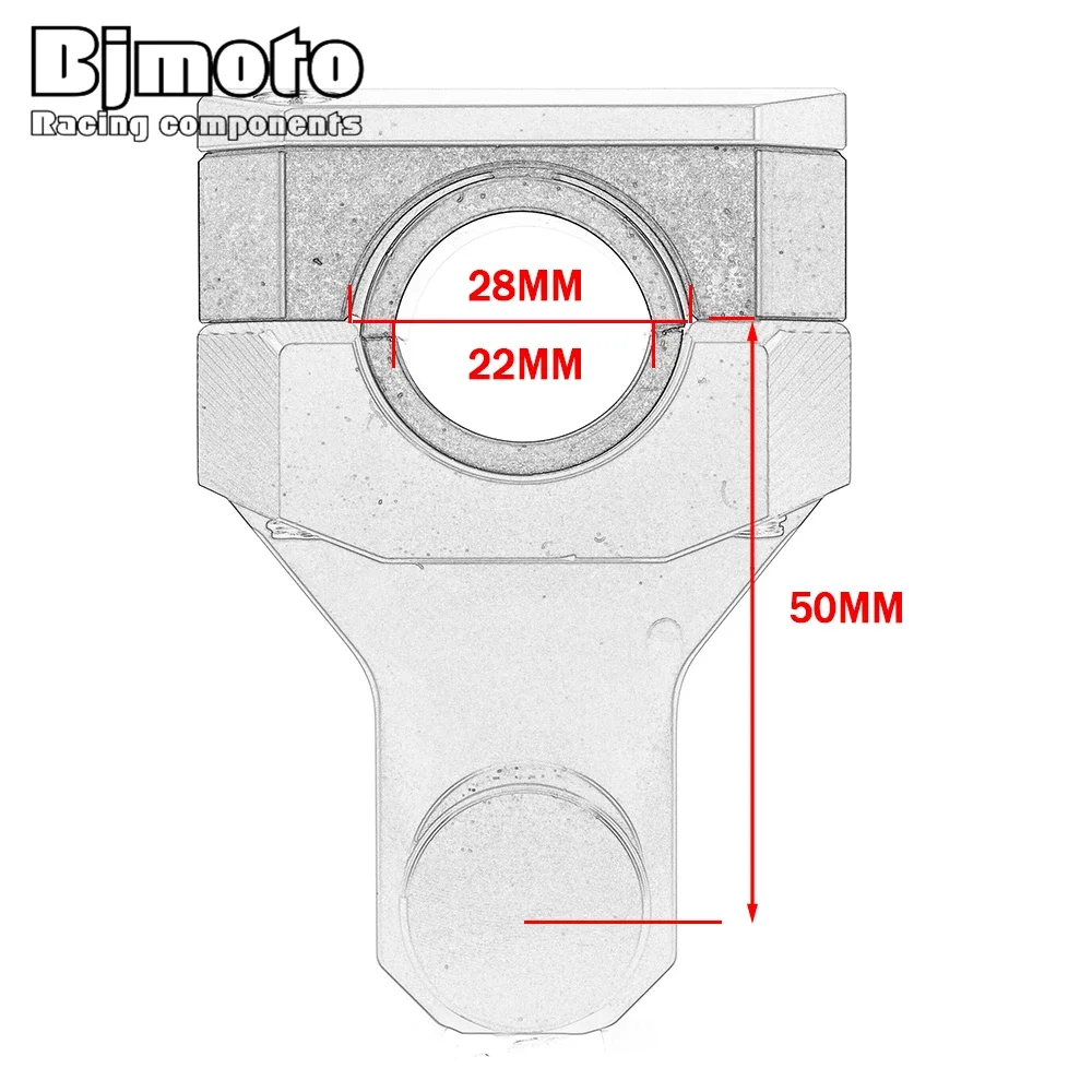 CNC Off Road motocicleta bar braçadeiras, guidão Riser adaptador, apto para Honda, Kawasaki, Suzuki, Yamaha, K-TM, bicicletas de sujeira, ATVs, 22mm, 28mm