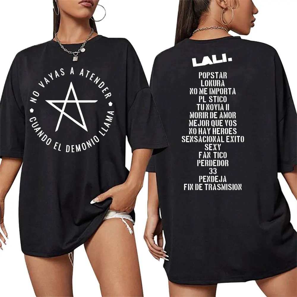 Lali Esposito Tour Album 2025 Fans regalo camisetas hombres mujeres ropa Hip Hop Camiseta de manga corta Retro camisetas de algodón de alta calidad