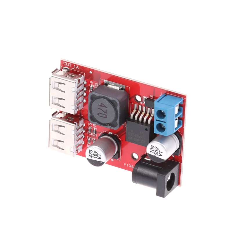 

DC 9V 12V 24V 36V To 5V 3A Double USB Charge DC-DC Step-down Converter Car Charging Solar 3A Voltage Regulated Power Module