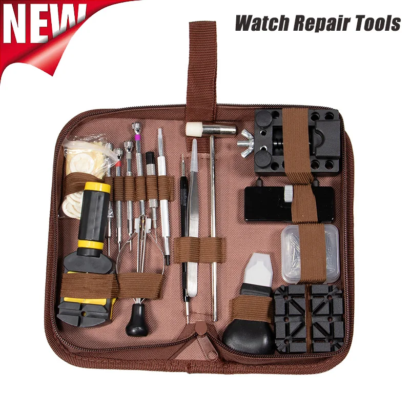 154pcs Repair Tool Set Watch Back Remover Tool Adjustable Opener Back Case Remover Watch Case Back Opener Repair Remover Holder
