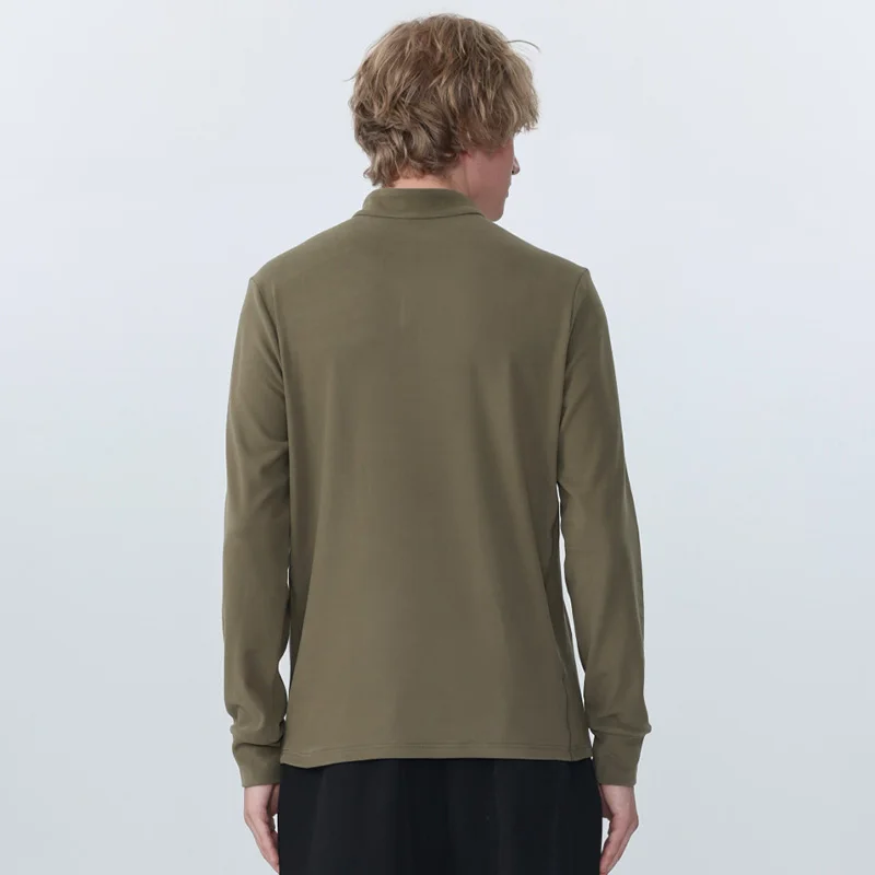 التدريب في الهواء الطلق طويلة الأكمام تشغيل الرجال عالية الدراجات Hking القمصان اللياقة البدنية سستة ضغط تنفس الركض بلوزات #4