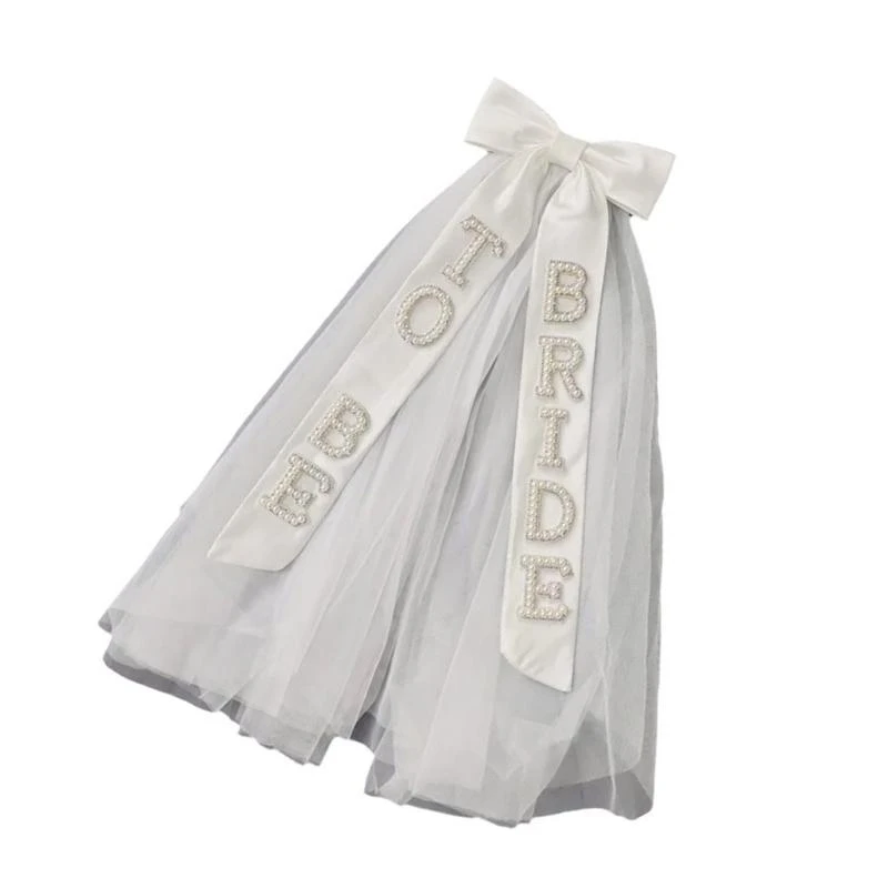 39BC Enchanting Cathedral Length Veil with Lace Accent Multifunctional Veils for Fashionable Bride At Bachelorette Parties