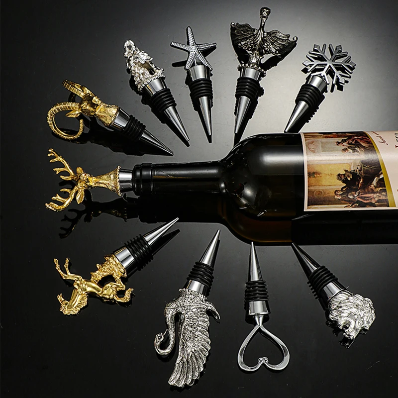 Red wine stopper sealed and fresh wine bottle stopper European-style household deer head wine bottle cap