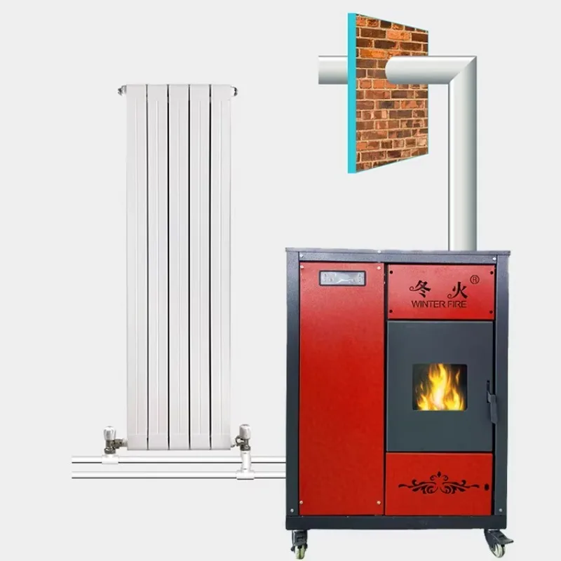 

25 KW Factory Direct Supply air Heating Freestanding Steel Stove Real Fire Fireplace Wood Biomass Steam Boiler
