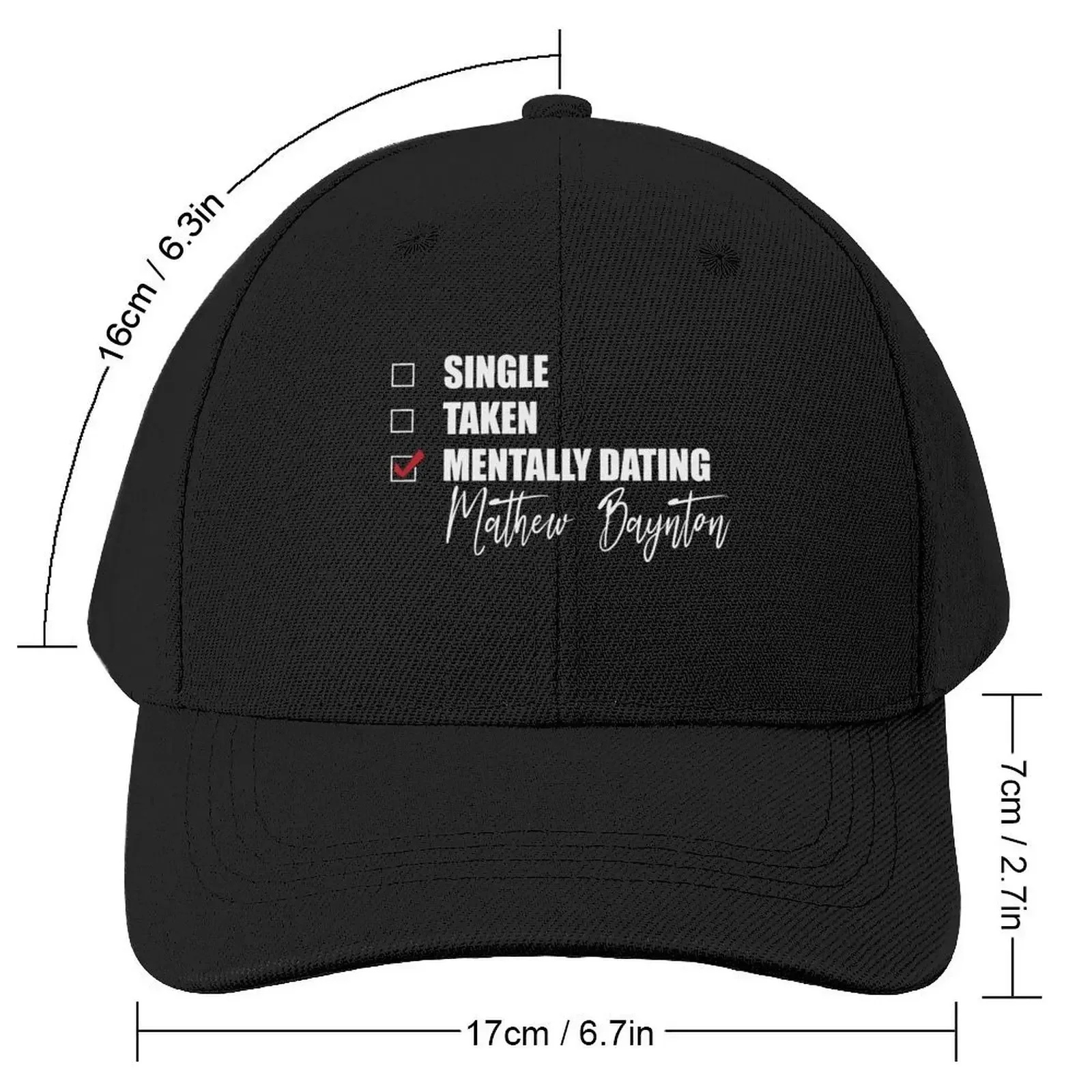 Mentally Dating Mathew Baynton Baseball Cap sun hat Golf Hat Women's Hats For The Sun Men's