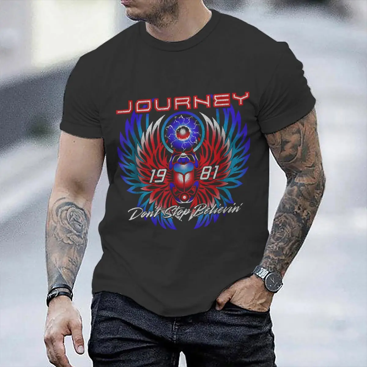 Vintage 1981 T-Shirt Men Women Retro Rock Band Tee Male Fashion Short Sleeve Shirt Fan Art Gift Tshirts