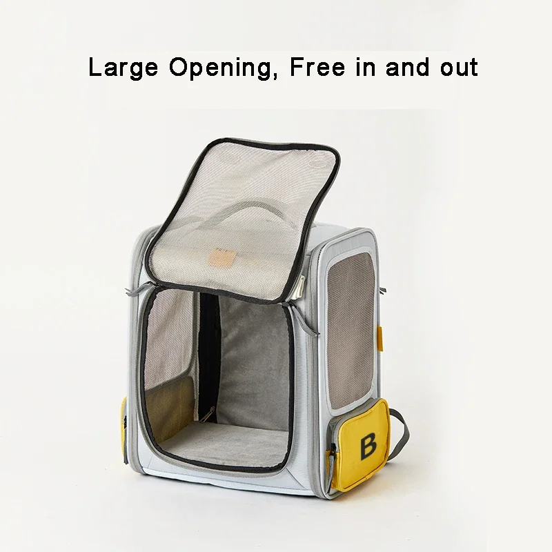 Expandable Portable Pet Puppy Pet Backpack Cat Carrier Backpack Foldable Breathable Outdoor bag for cat under 6kg cat transport