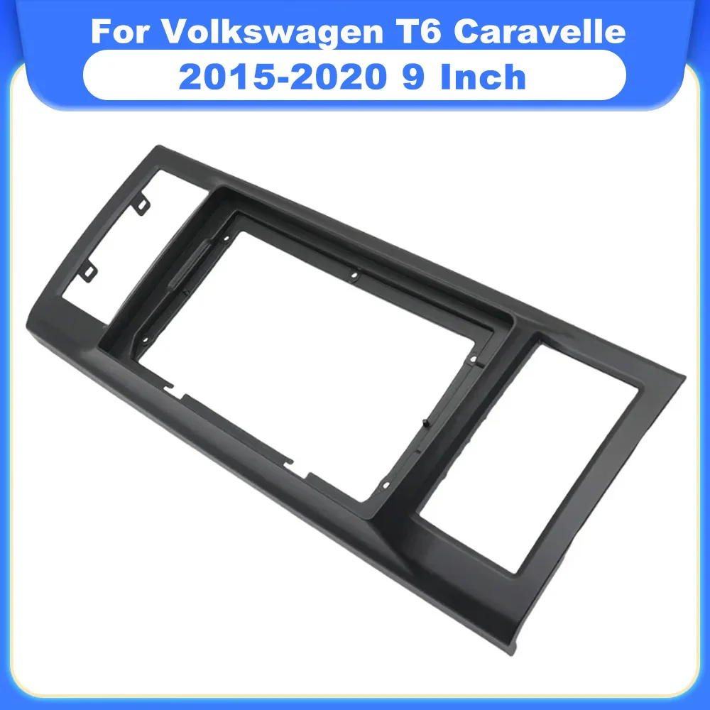 9 Inch Car Frame Fascia Adapter Canbus Box Decoder Android Radio Dash For Volkswagen T6 Caravelle 2015-2020