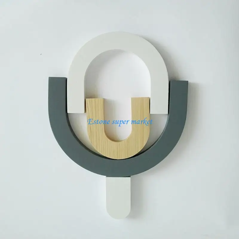 090B Kinderen Onderwijs Speelgoed Cadeau Baby Kinderen Hout Regenboog Stapelspel Bouwsteen