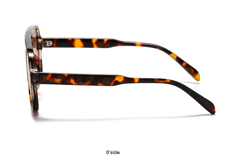 Mode gelbes Quadrat Frauen Sonnenbrille Retro Doppelbrücken großen Rahmen Sonnenbrille Frau Mode Luxus Designer Sonnenbrillen Brillen – Detail 18