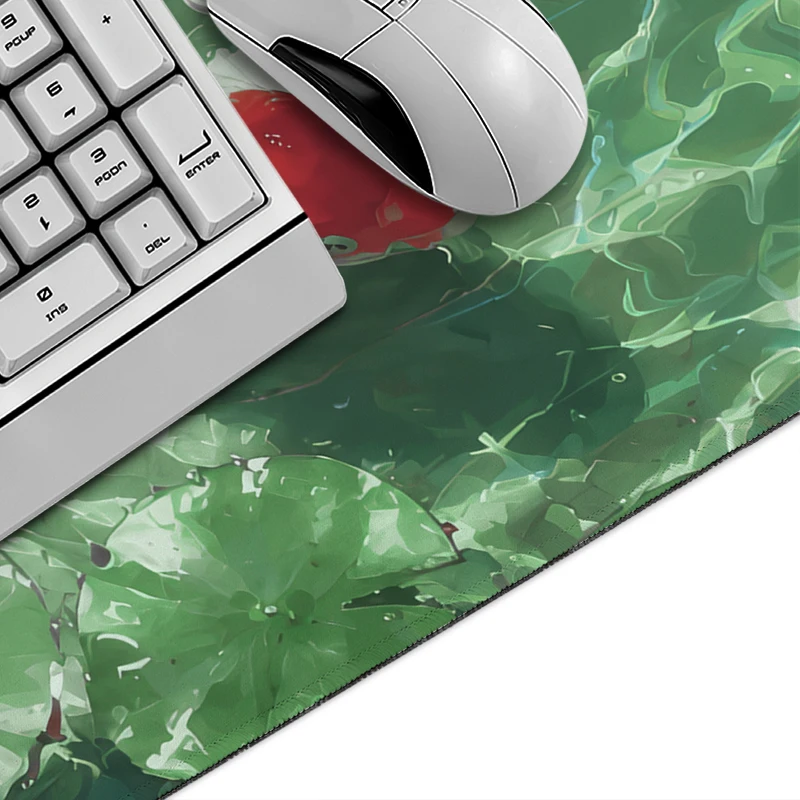 Mouse Pad Green Lotus Leaf Koi Pond Gaming printon demand Custom New Home Large Mousepad XXL Desk Mats Non-Slip Carpet Table Mat