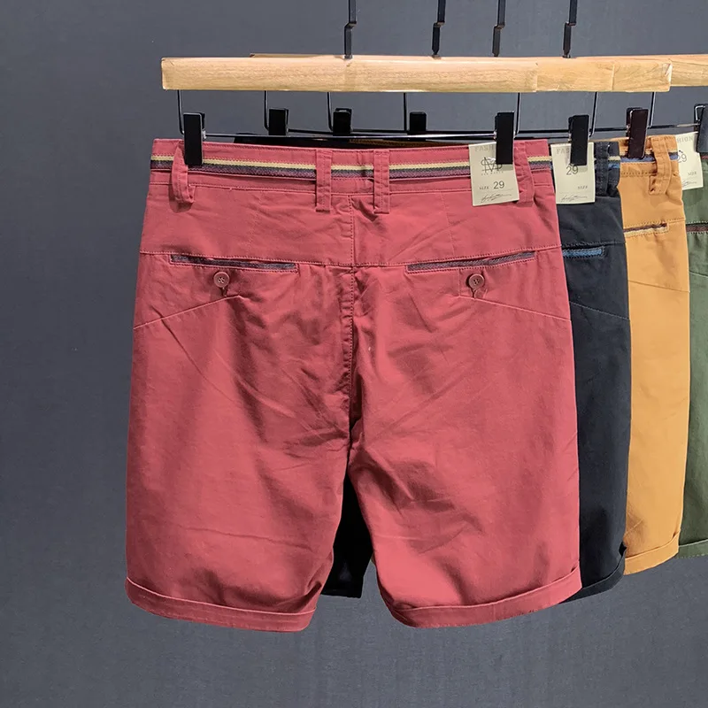 Pantalones cortos informales para hombre, Shorts de algodón fino, holgados, rectos, para playa y montañismo, para verano, novedad de 2024