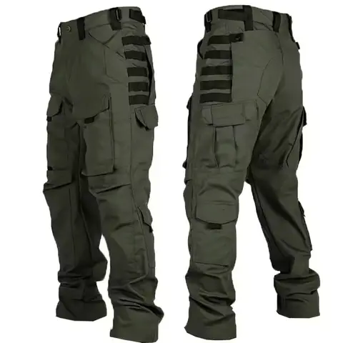New Men Tactical Pants Quick Drying Multi-Pocket Cargo Pants Casual Tactical Trousers Wear-Resistant Work Traning Pant Loose